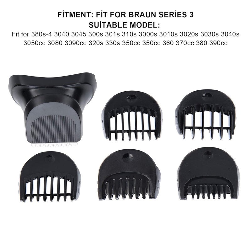woobles Shaver Trimmer Head Electric Shaver Beard Trimmer Head Compatible + 5pcs Guide Comb Trimming Set With Braun Series 3, Bt32 Razor Head Replacement Razor Blade - Image 4